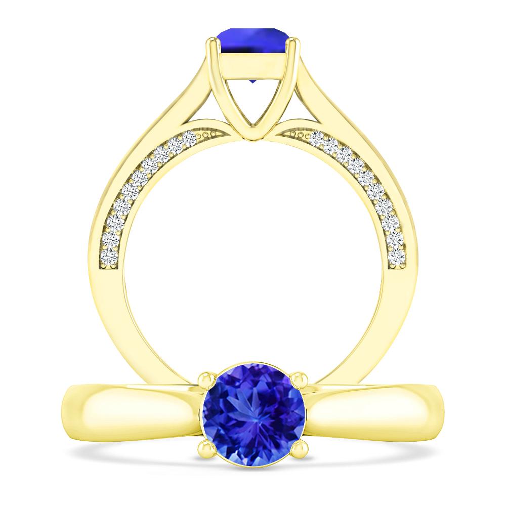 Yellow Gold - Tanzanite