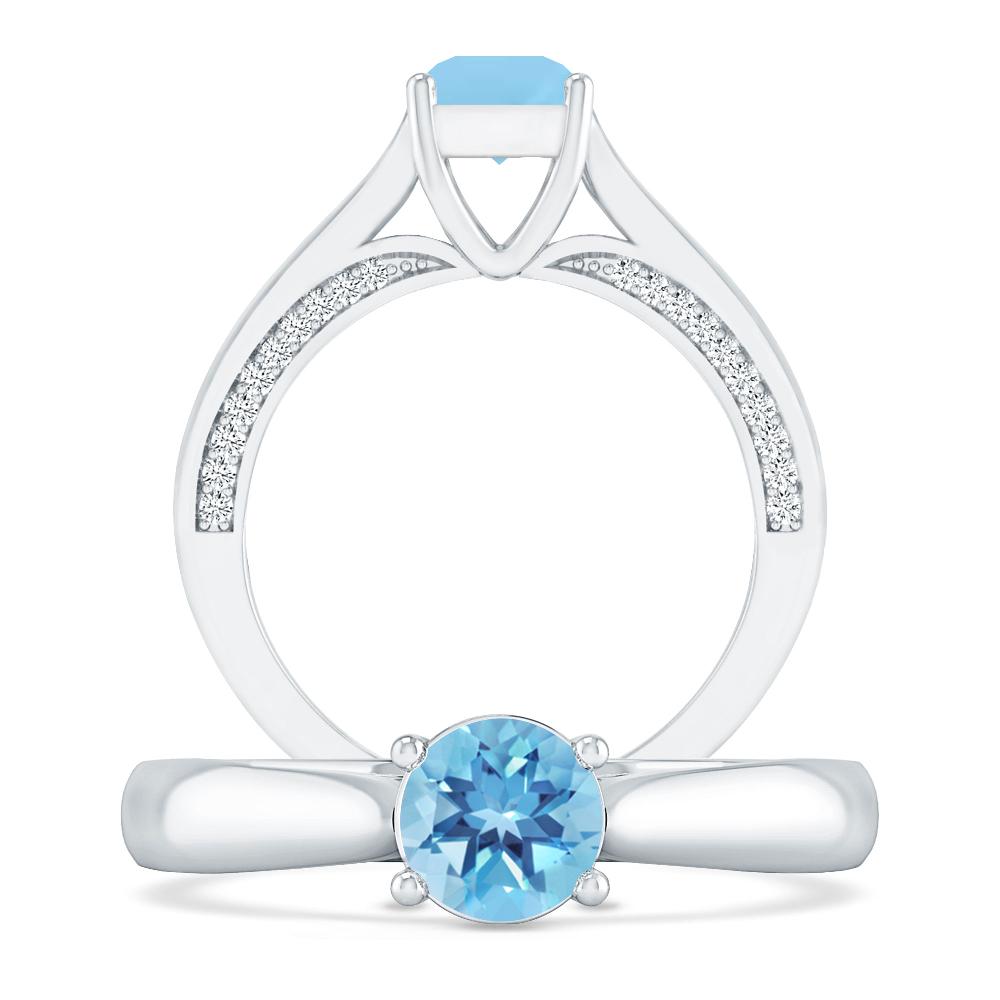 White Gold - Blue Topaz