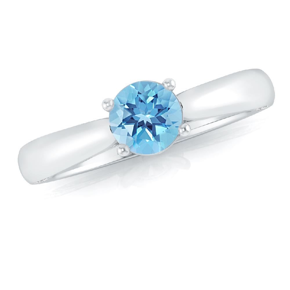 White Gold - Blue Topaz