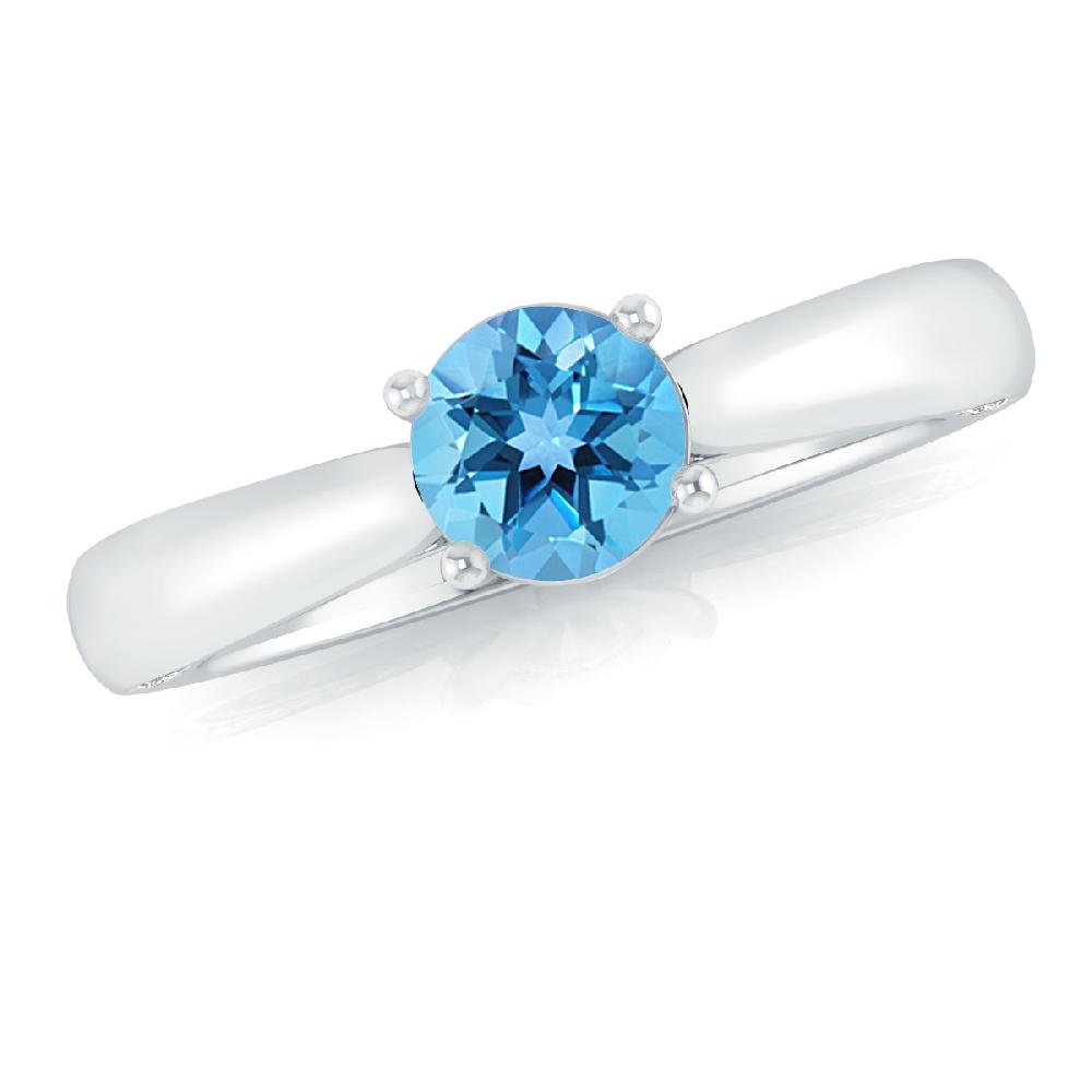 White Gold - Blue Topaz