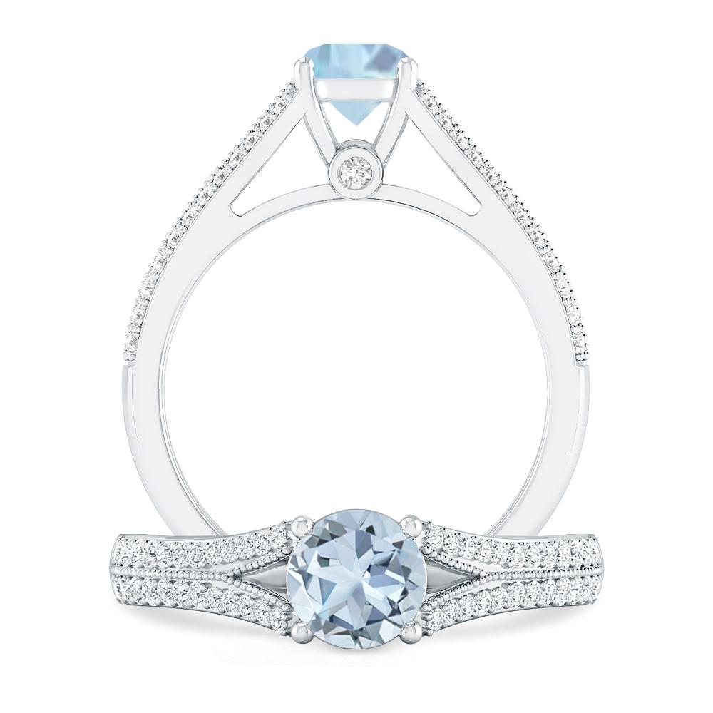 White Gold - Aquamarine