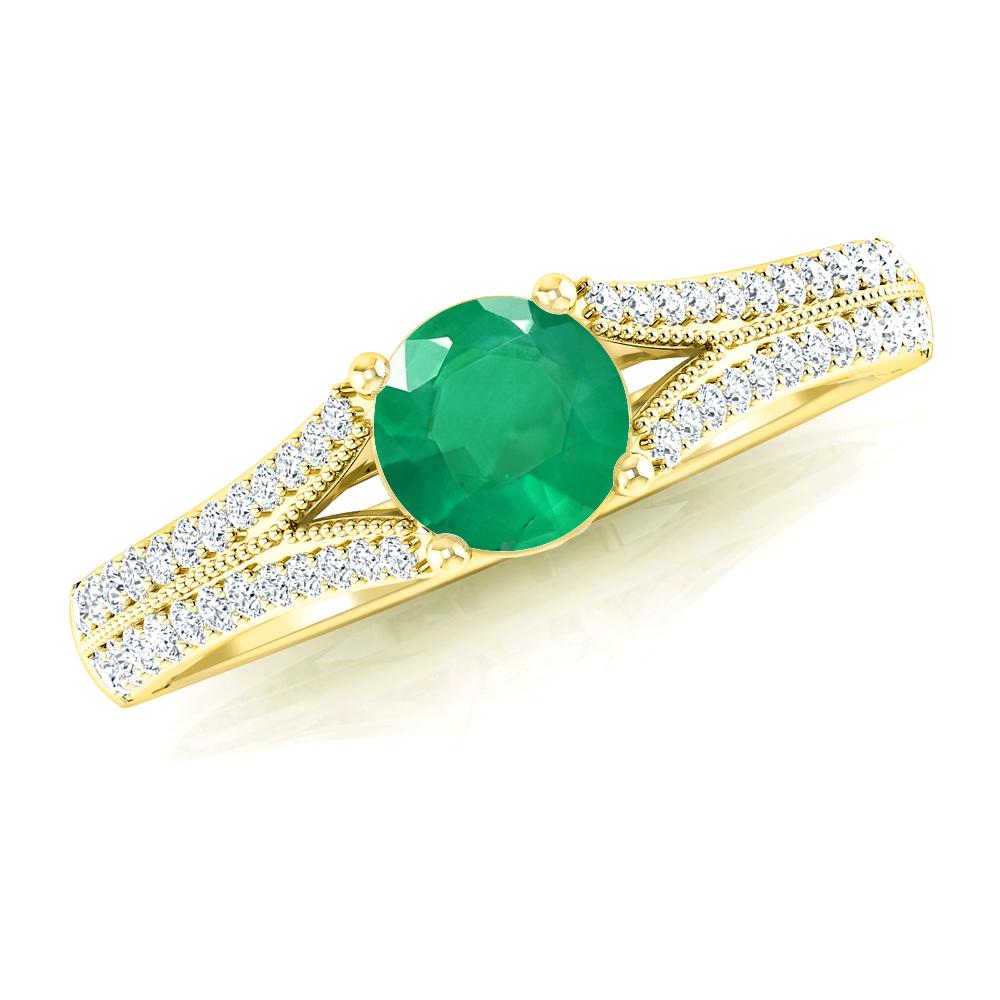 Yellow Gold - Emerald