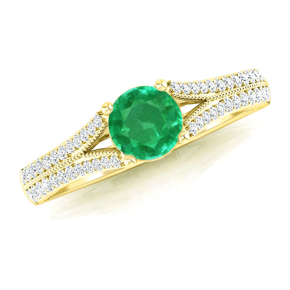 Yellow Gold - Emerald