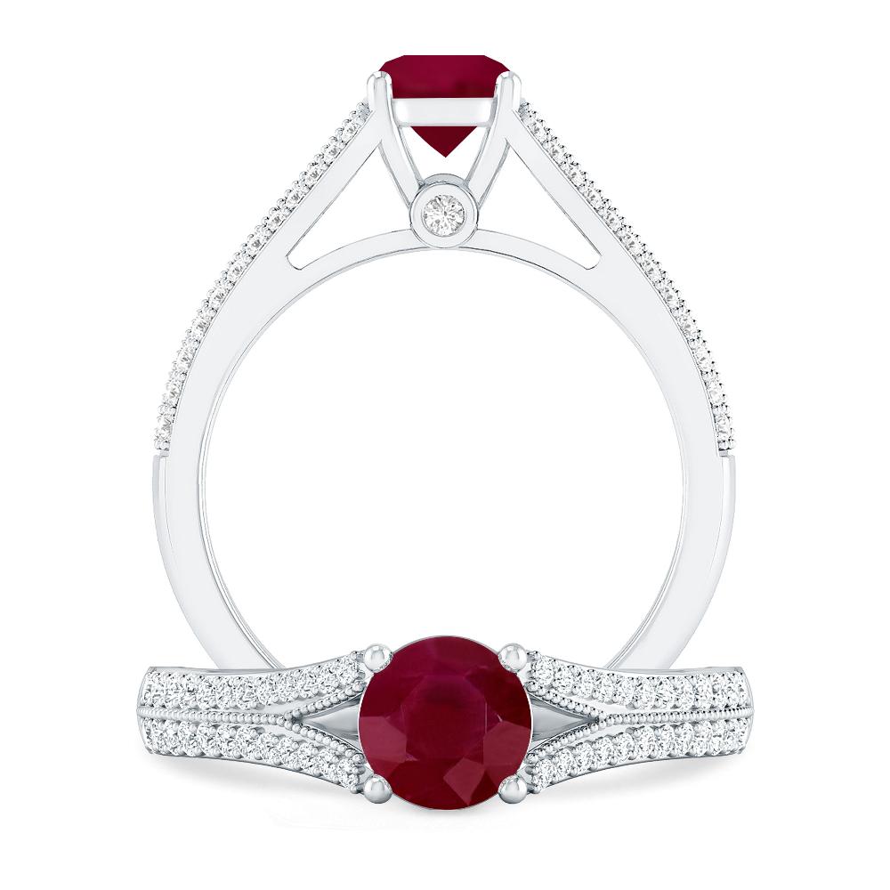 White Gold - Ruby