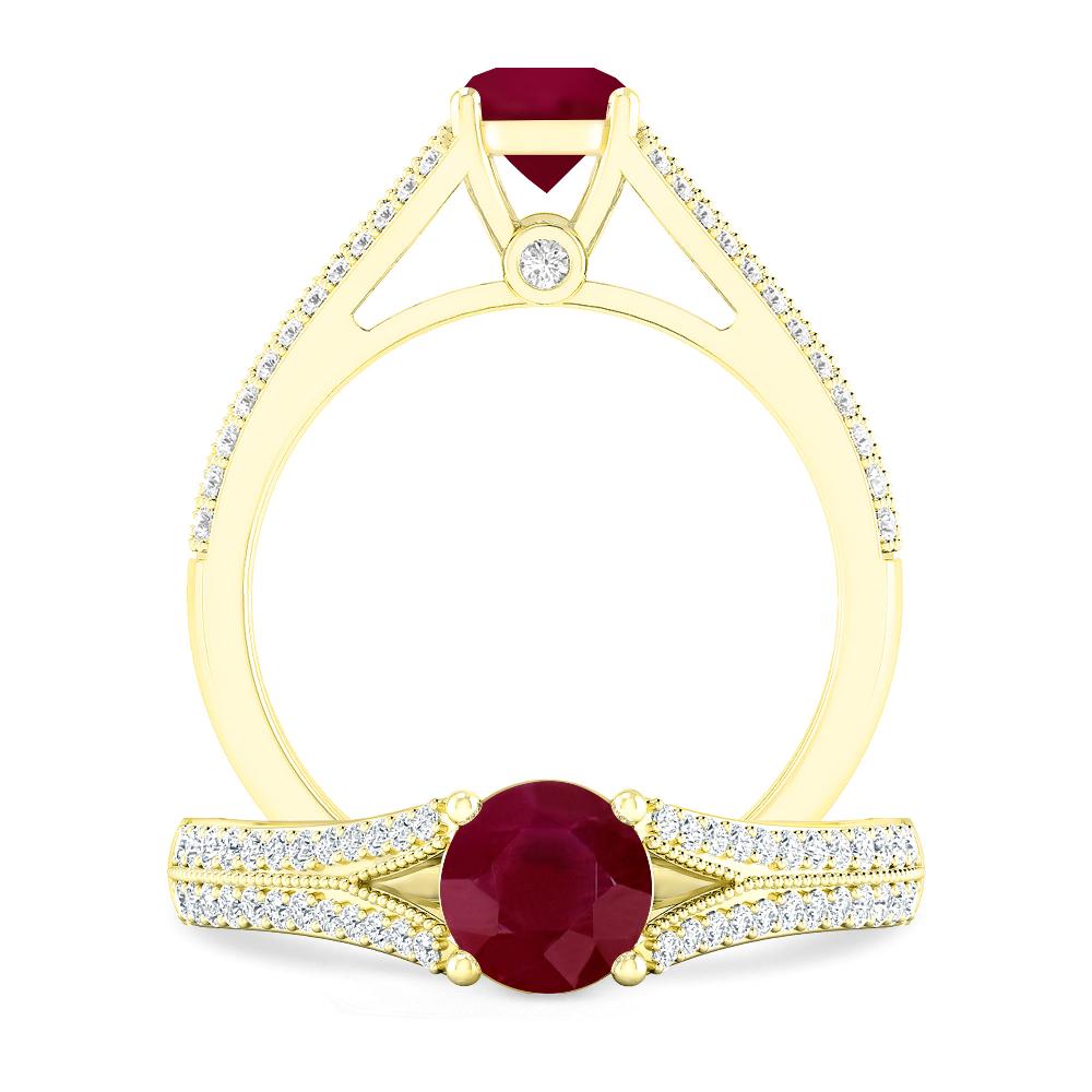 Yellow Gold - Ruby