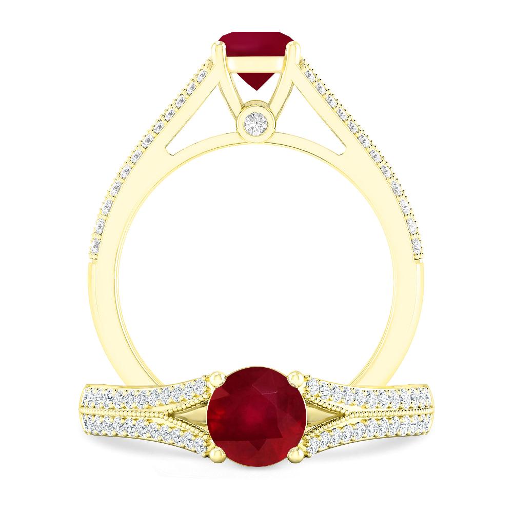 Yellow Gold - Ruby