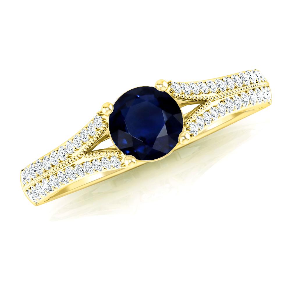 Yellow Gold - Sapphire