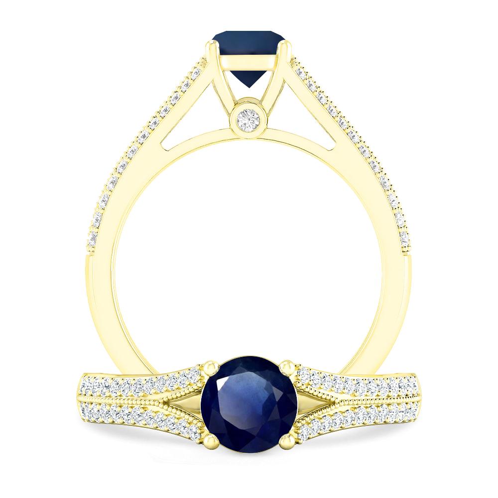 Yellow Gold - Sapphire