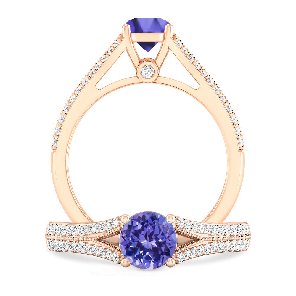 Rose Gold - Tanzanite