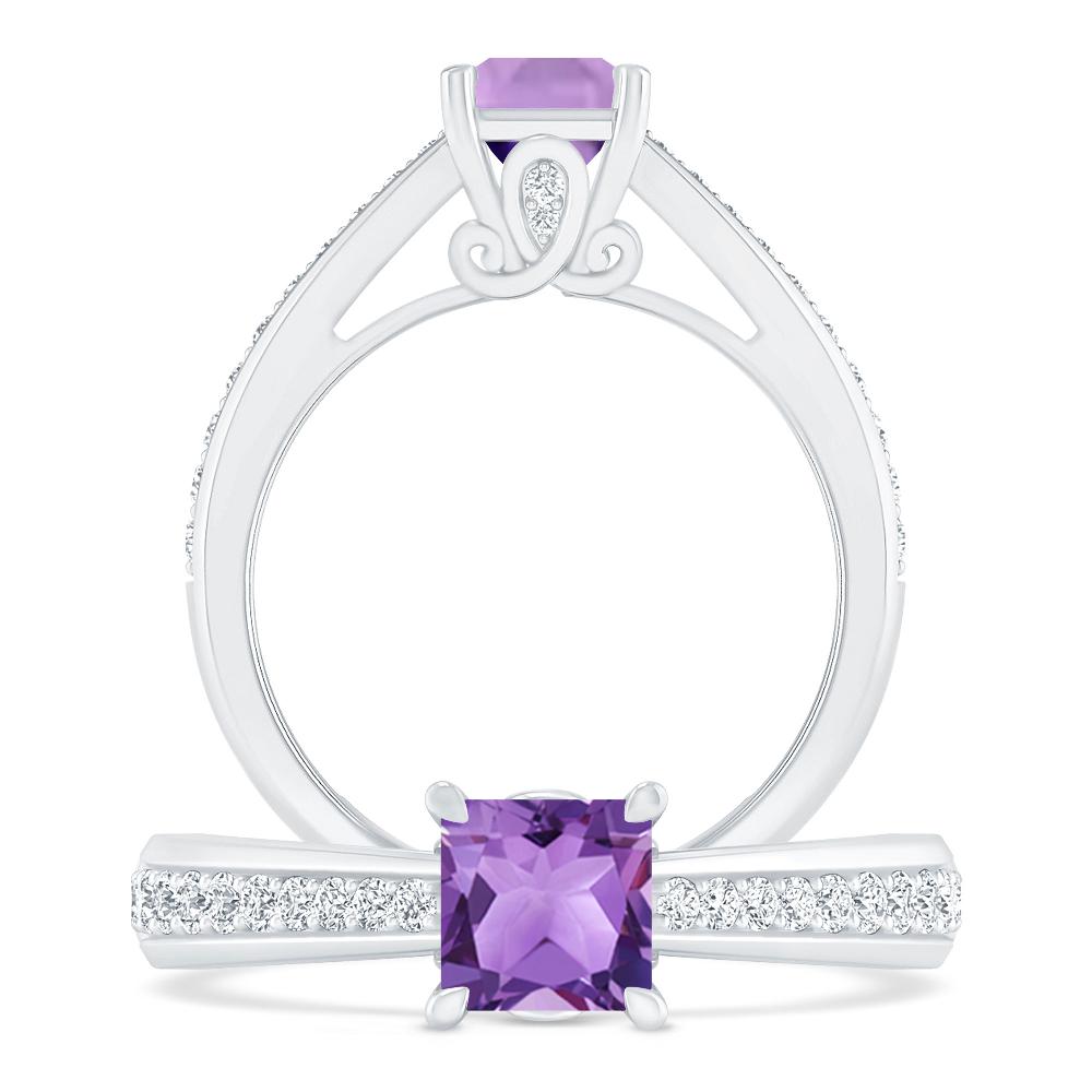 White Gold - Amethyst