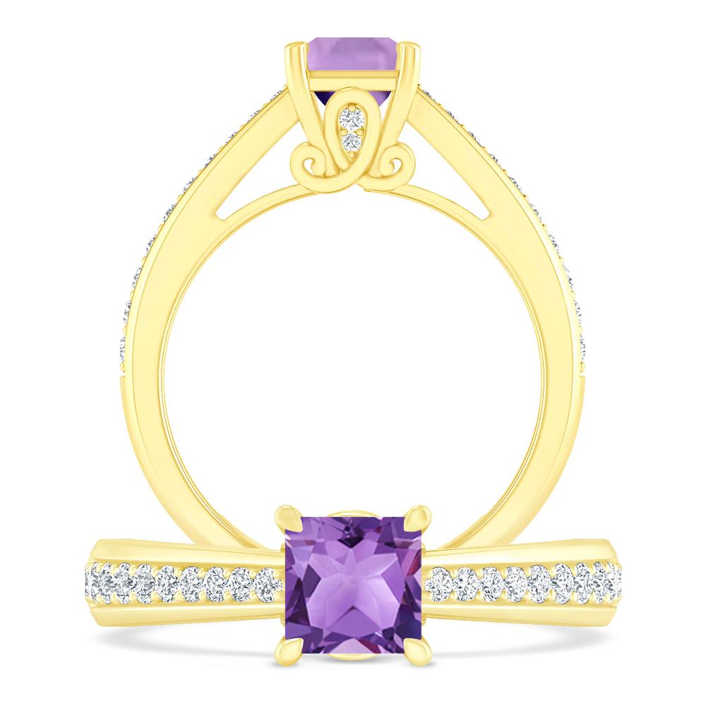 Yellow Gold - Amethyst