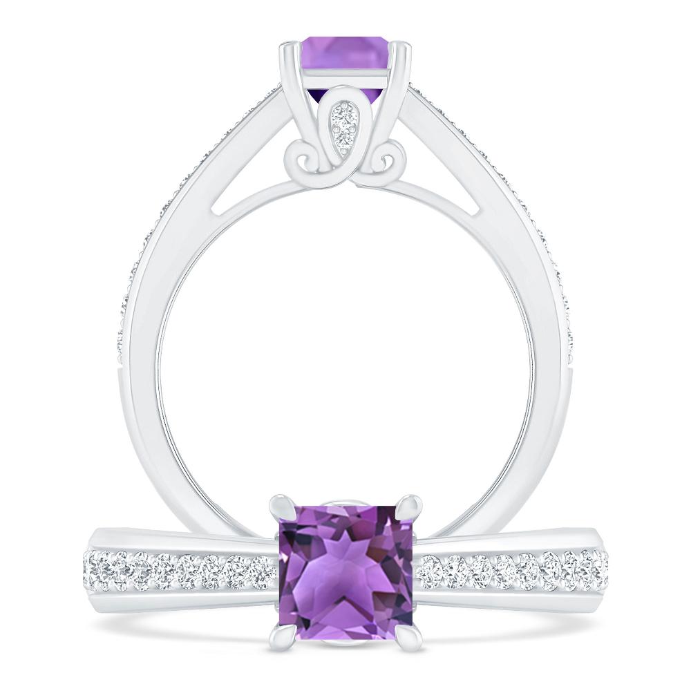 White Gold - Amethyst