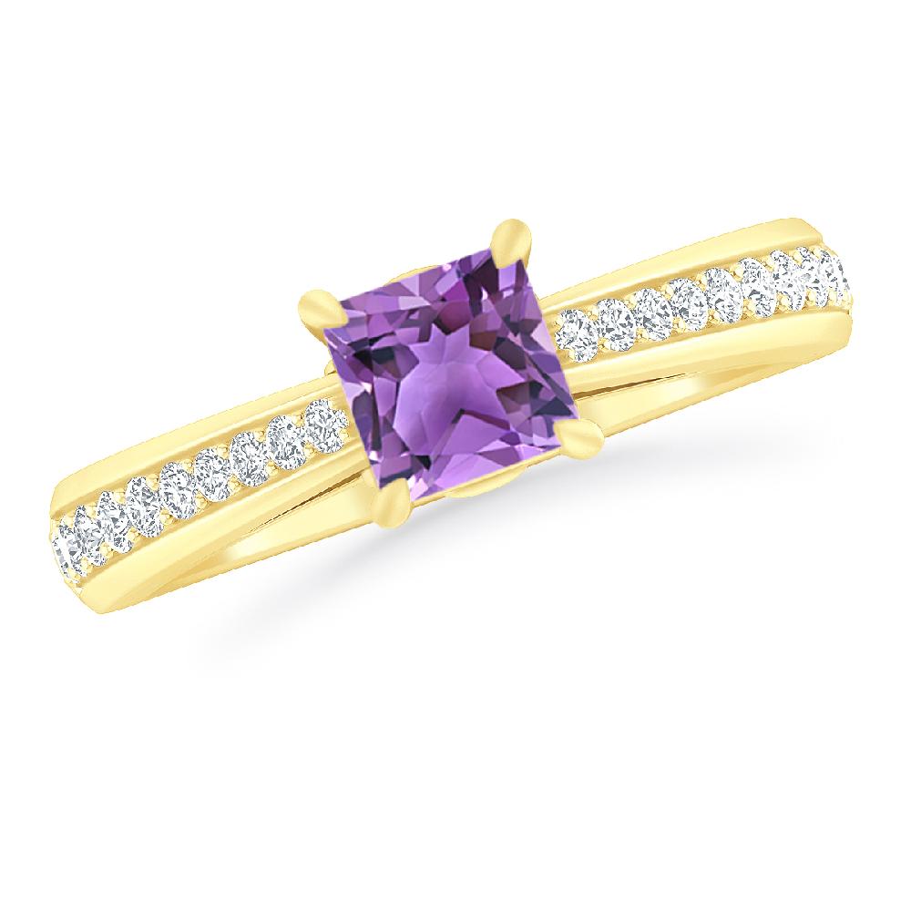 Yellow Gold - Amethyst