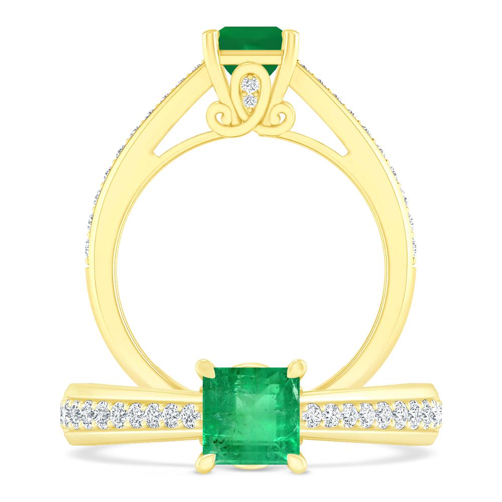 Yellow Gold - Emerald