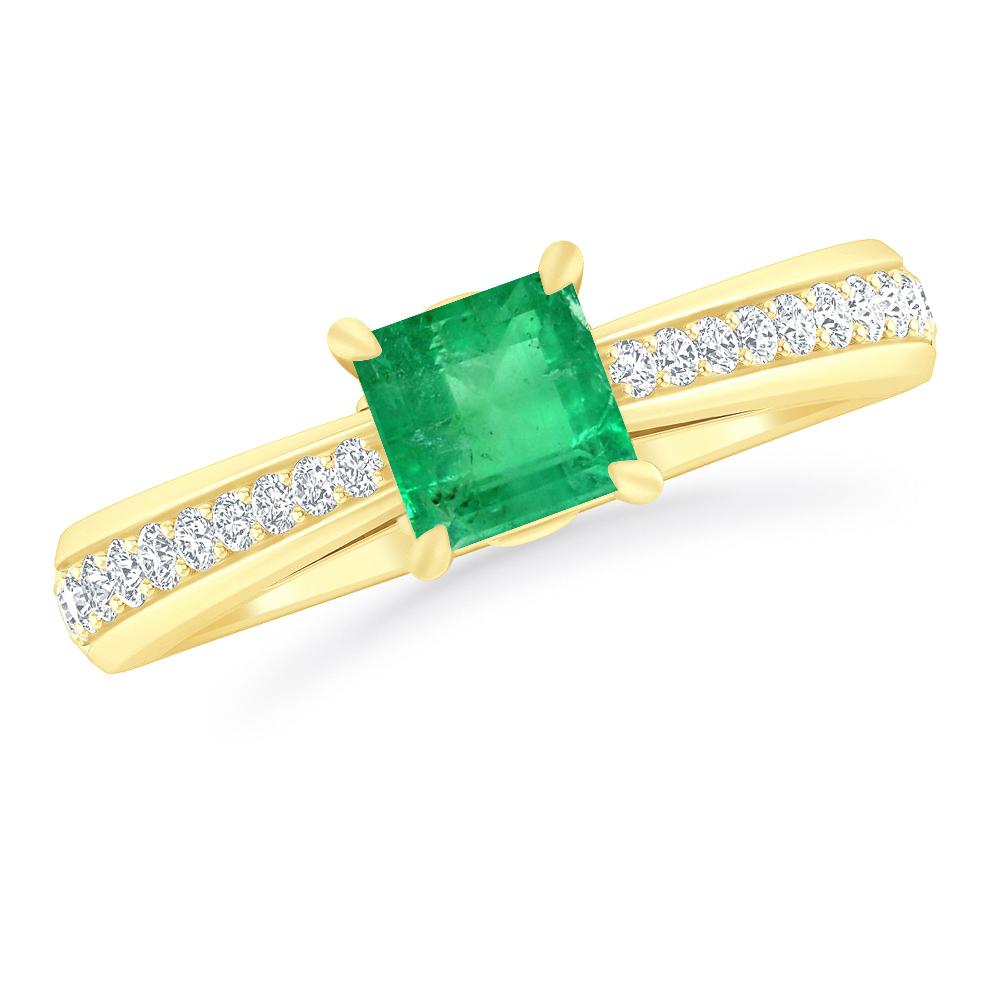 Yellow Gold - Emerald