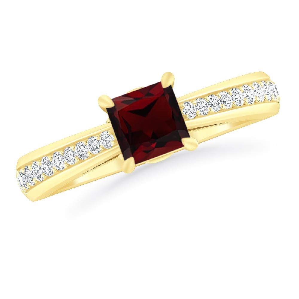 Yellow Gold - Garnet