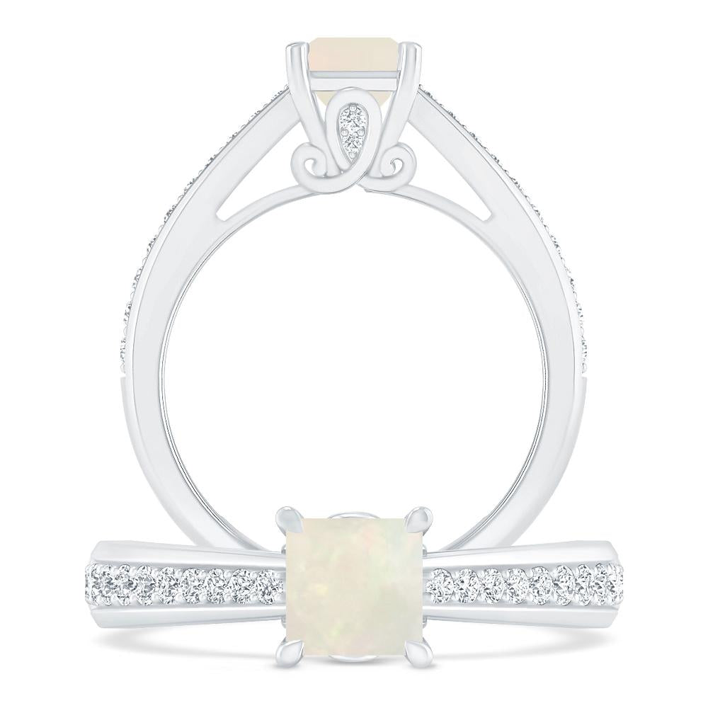 White Gold - Opal