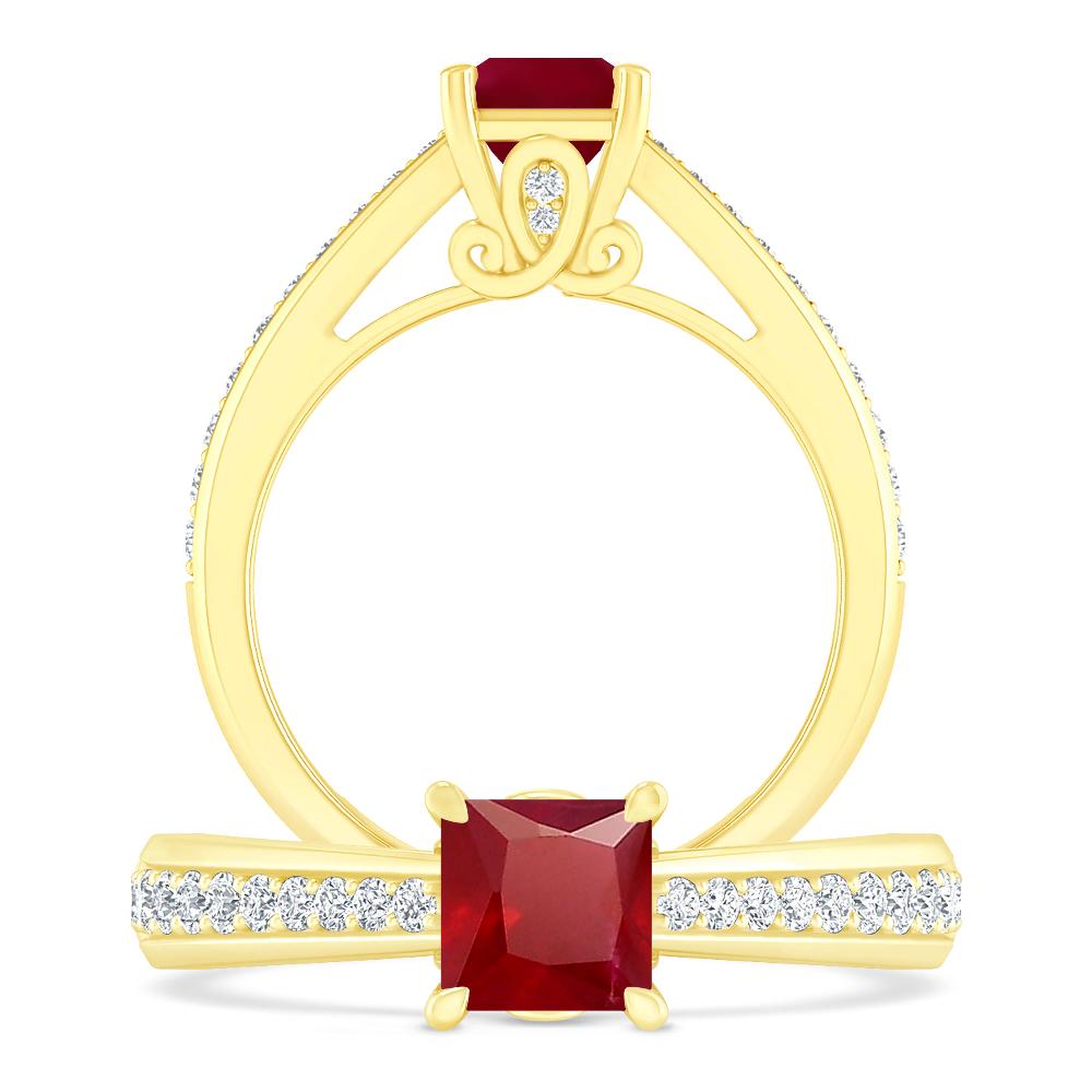 Yellow Gold - Ruby