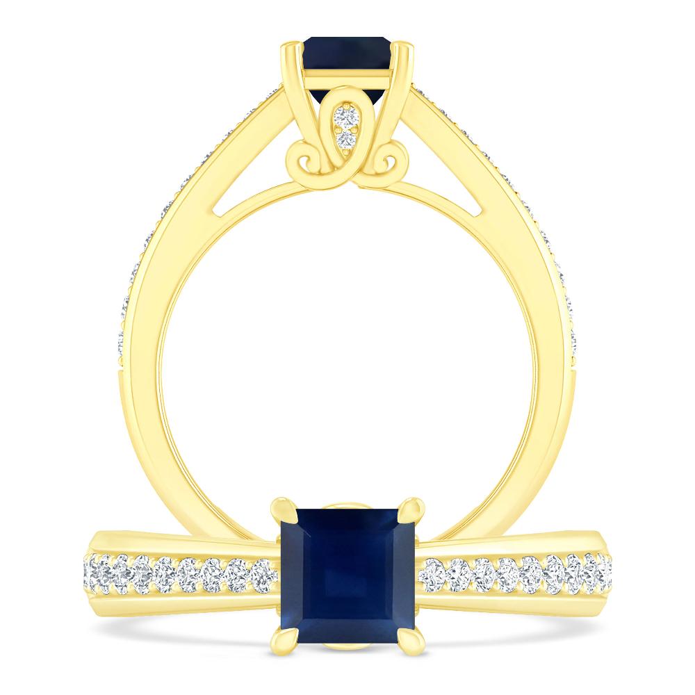 Yellow Gold - Sapphire