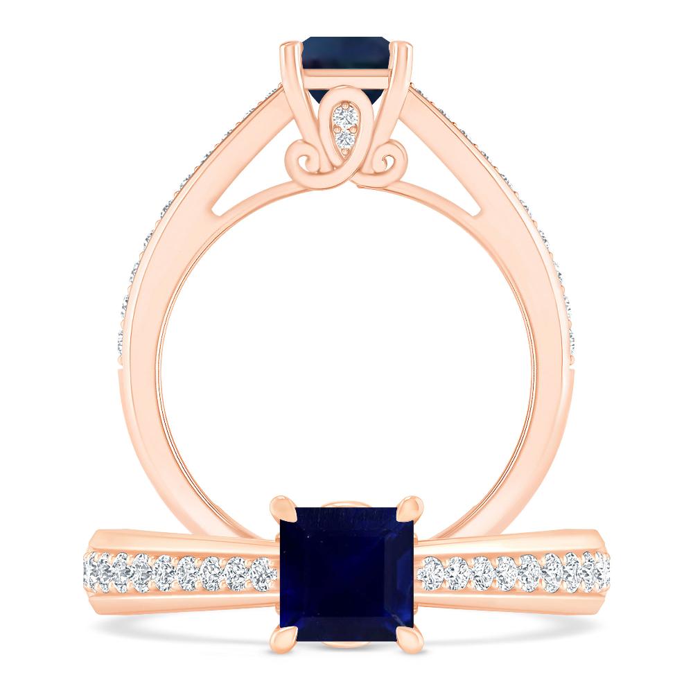 Rose Gold - Sapphire