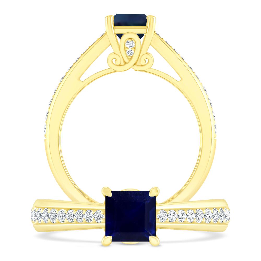 Yellow Gold - Sapphire