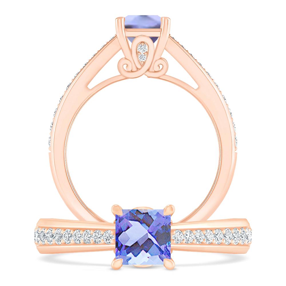 Rose Gold - Tanzanite