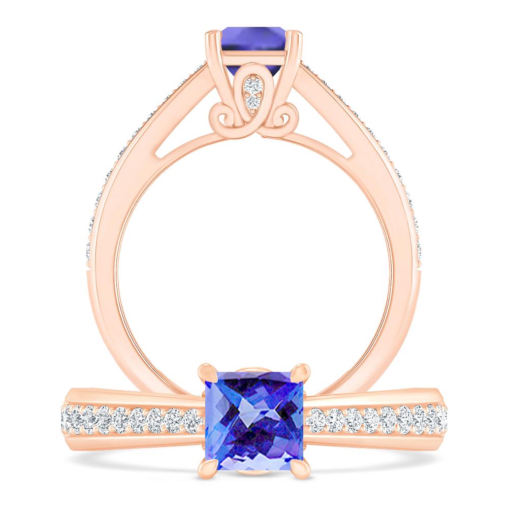 Rose Gold - Tanzanite