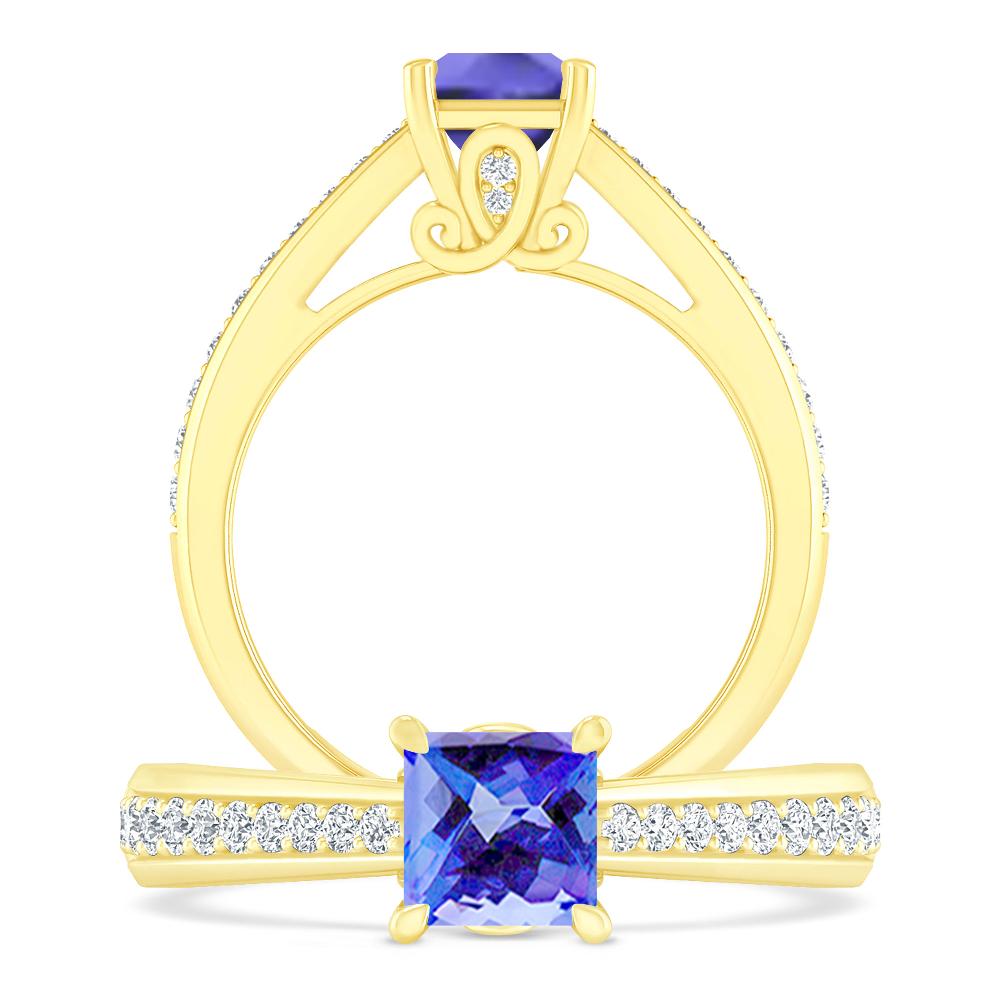 Yellow Gold - Tanzanite