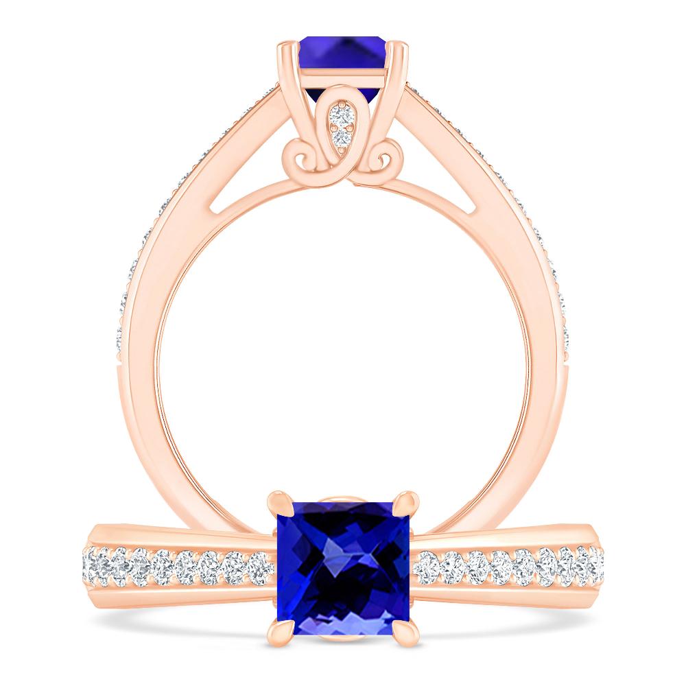 Rose Gold - Tanzanite