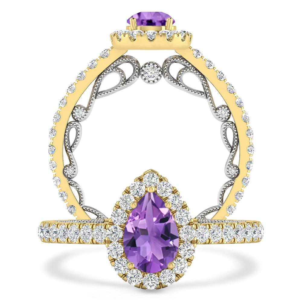 Yellow Gold - Amethyst