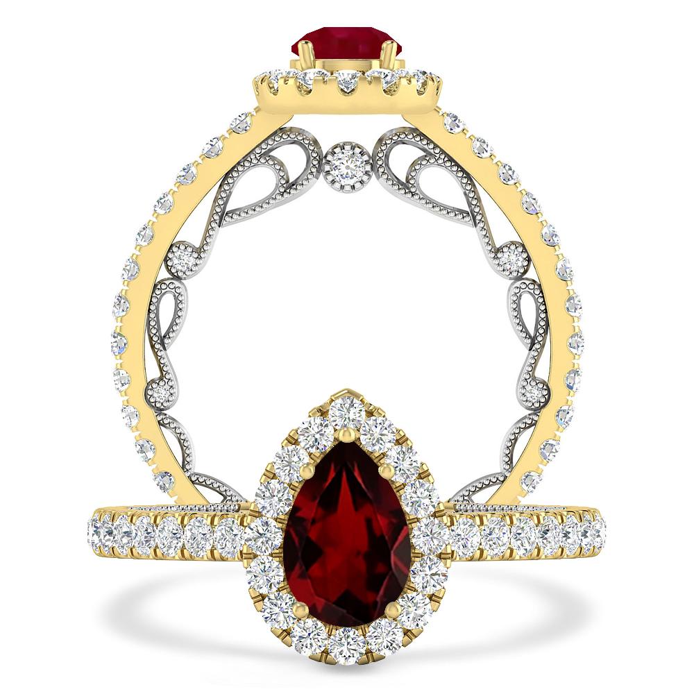 Yellow Gold - Garnet