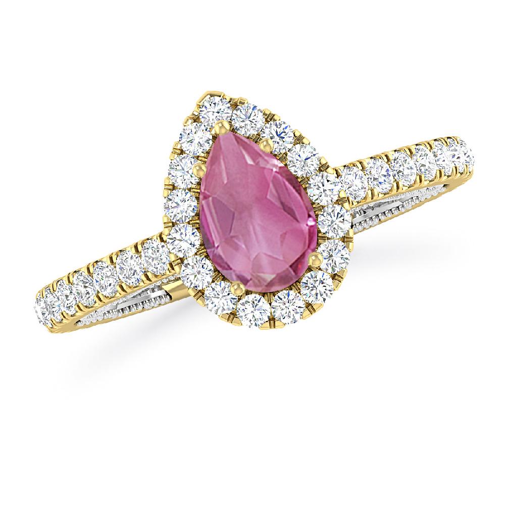 Yellow Gold - Pink Tourmaline