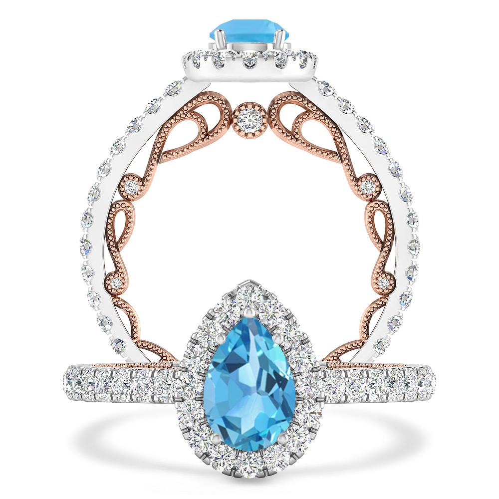 White Gold - Blue Topaz