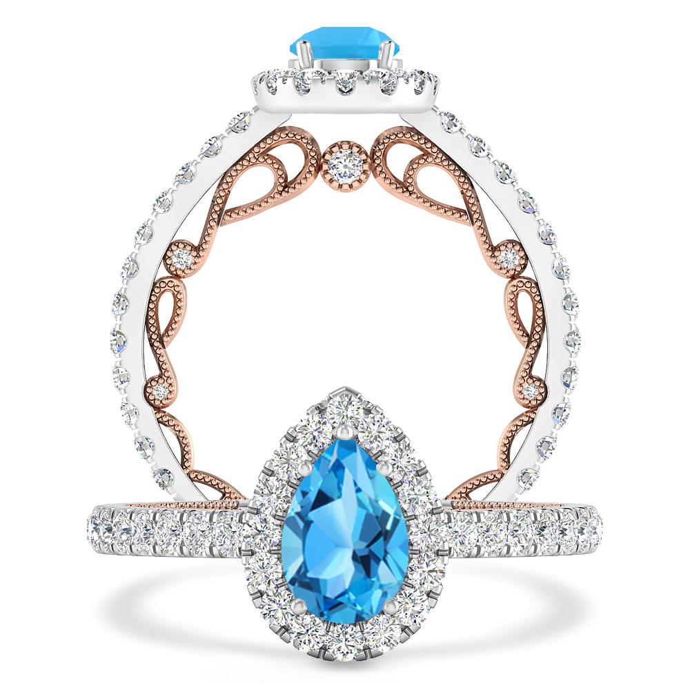 White Gold - Blue Topaz