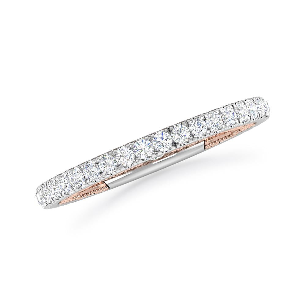 White Gold/Rose Gold - Round