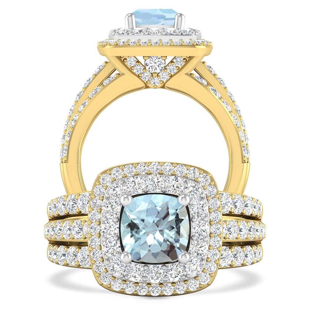 Yellow Gold - Aquamarine