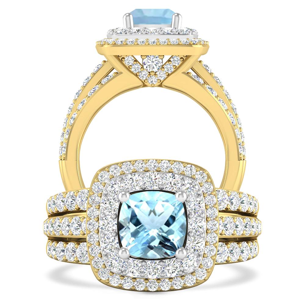 Yellow Gold - Aquamarine