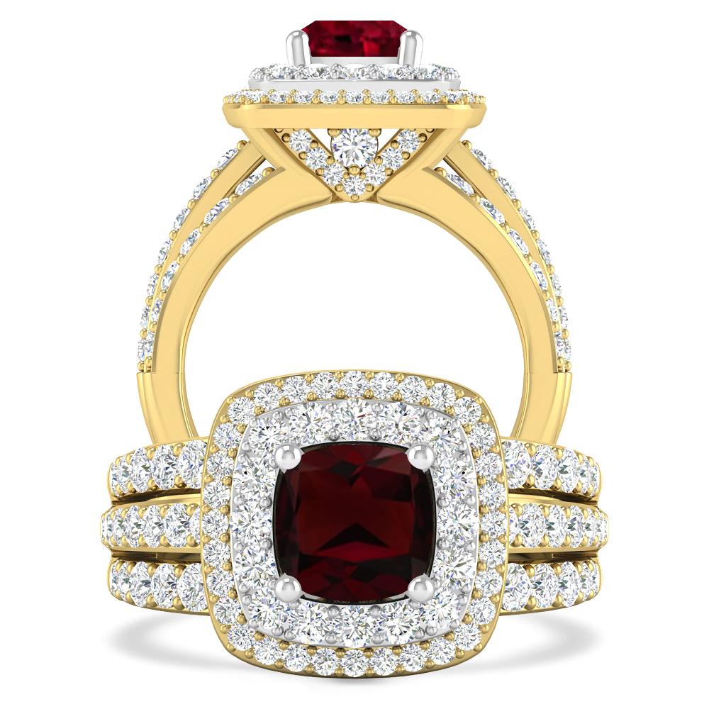 Yellow Gold - Garnet