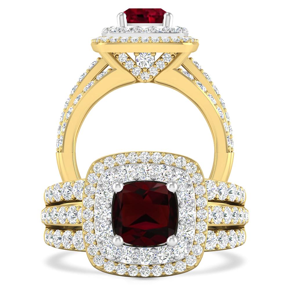 Yellow Gold - Garnet