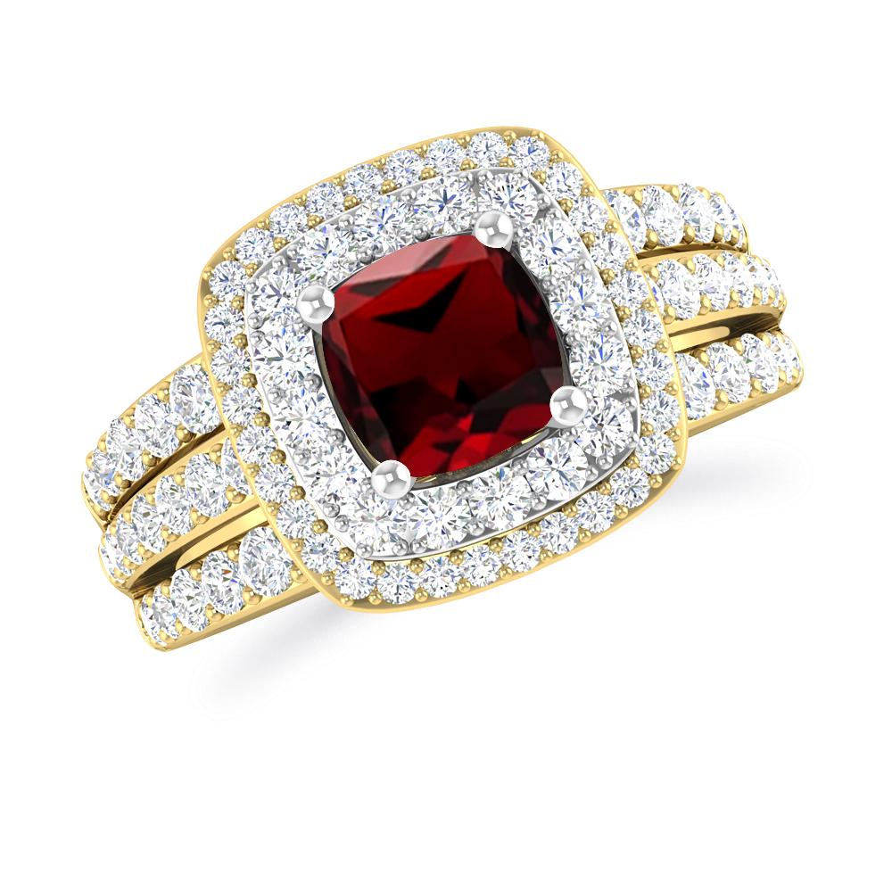 Yellow Gold - Garnet