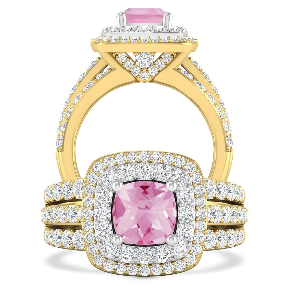 Yellow Gold - Pink Tourmaline