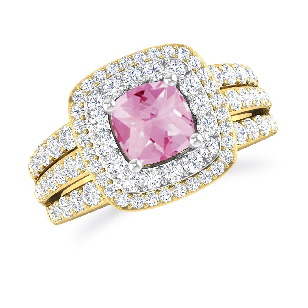 Yellow Gold - Pink Tourmaline