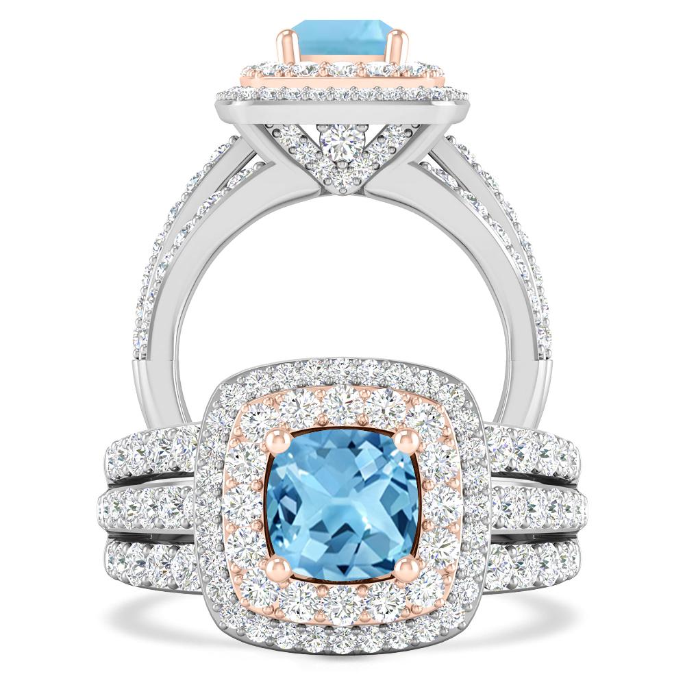 White Gold - Blue Topaz