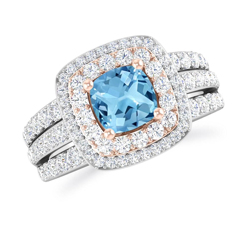 White Gold - Blue Topaz