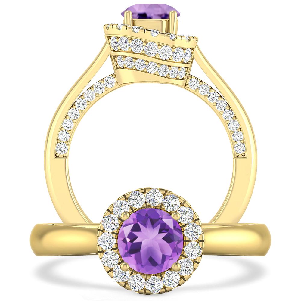 Yellow Gold - Amethyst