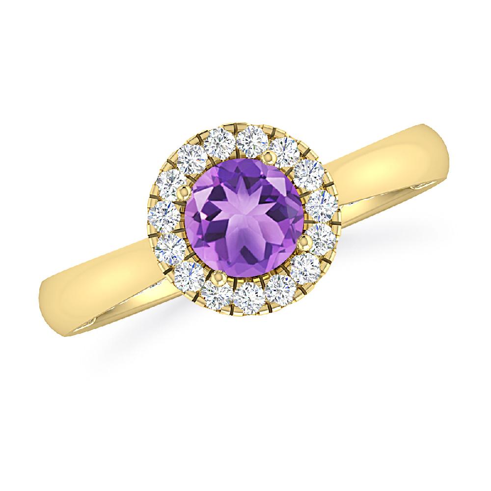 Yellow Gold - Amethyst