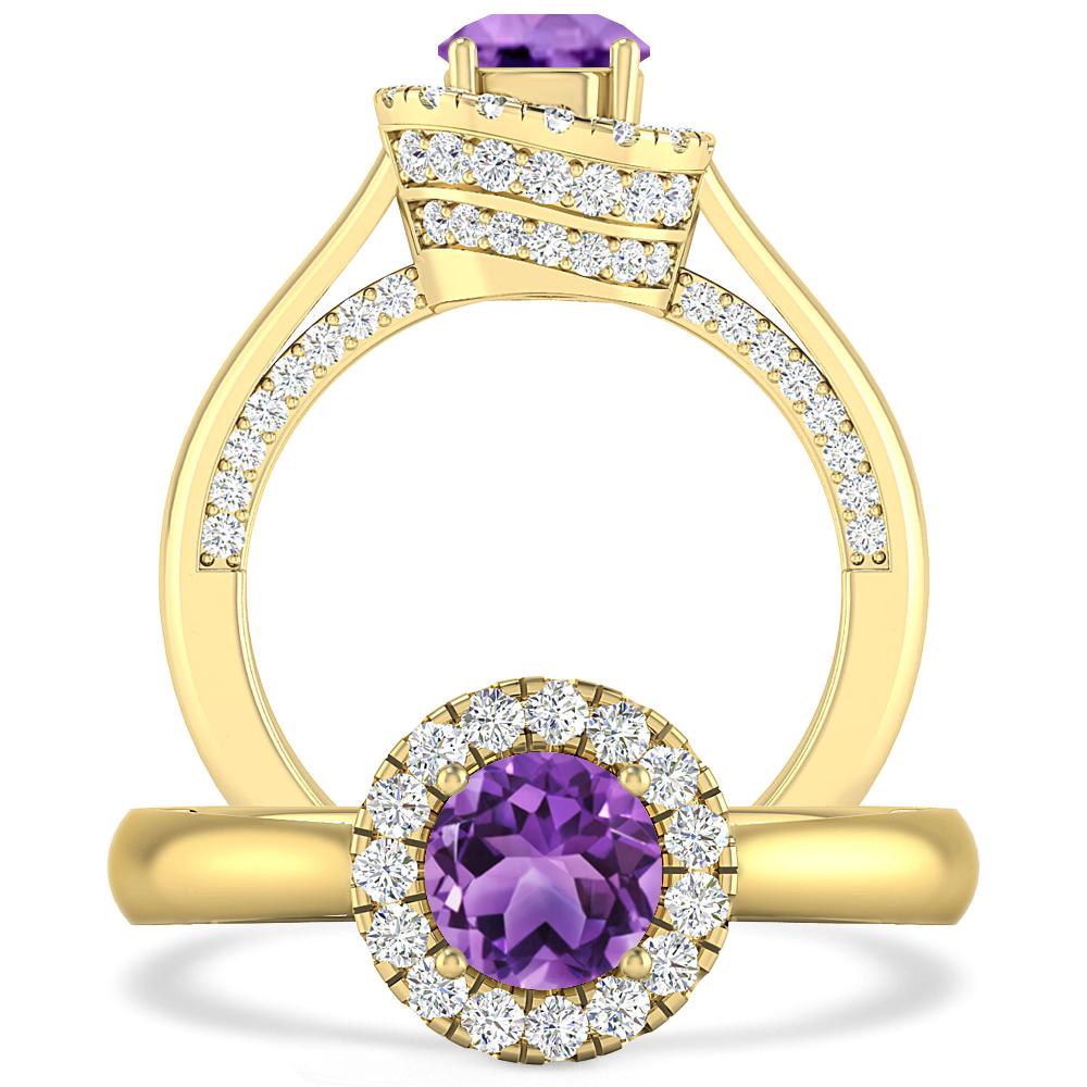 Yellow Gold - Amethyst