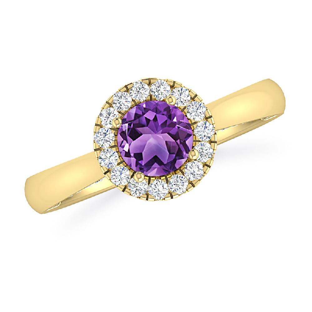 Yellow Gold - Amethyst