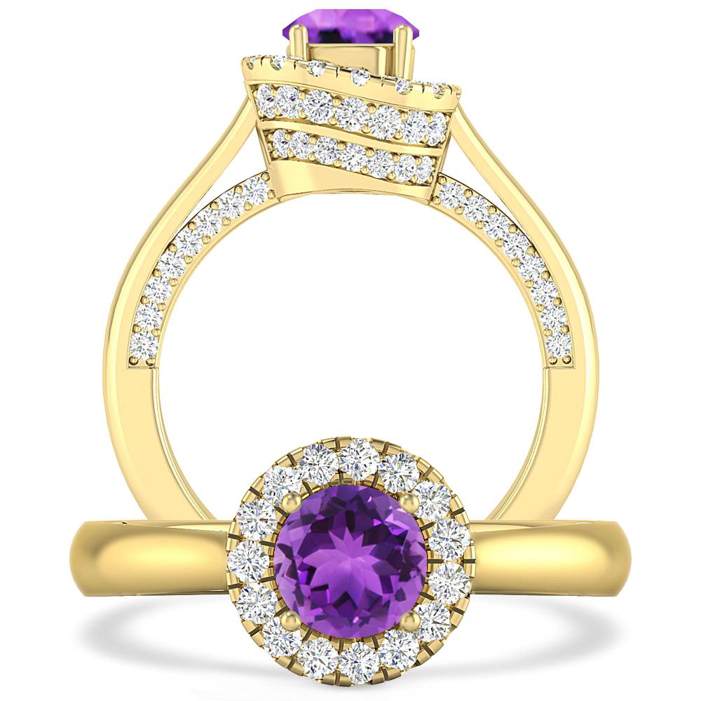 Yellow Gold - Amethyst