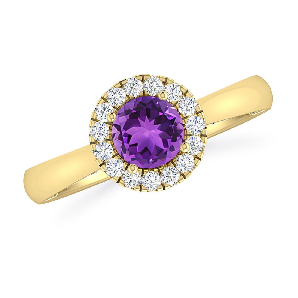 Yellow Gold - Amethyst